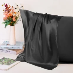 PiccoCasa Satin Silky Pillow Envelope Closure Soft Pillowcases 2 Pcs -Cozy Bedding Home GUEST 0050308b f96f 4094 9b2e eb4209978689