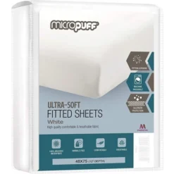 Micropuff 100% Microfiber Fitted Sheet - White 19 Micropuff 100% Microfiber Fitted Sheet - White -Cozy Bedding Home GUEST 0119c2a1 6551 4035 bd5b 89b37eefafa1