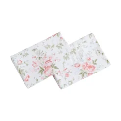 Laura Ashley Lilian 100% Cotton 300 Thread Count Sateen- 2 Piece- Pillowcase Coral