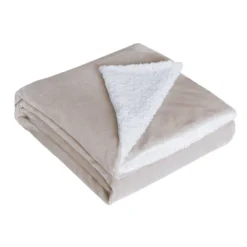 48" X 72" 15lbs Weighted Blanket With Reversible Sherpa Cover Taupe/Ivory - DreamLab -Cozy Bedding Home GUEST 041c3e0a b92c 44ce bef7 093501dd004e