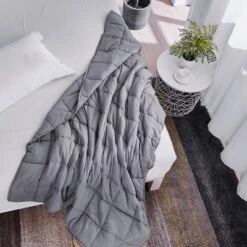 48" X 72" 12lbs Microfiber Weighted Blanket Gray - Pur Serenity -Cozy Bedding Home GUEST 048d3aa7 2706 47e2 b4c8 3a975704d3b3