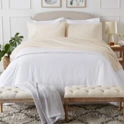 Great Bay Home Cotton T-Shirt Jersey Knit Flannel Sheet Set