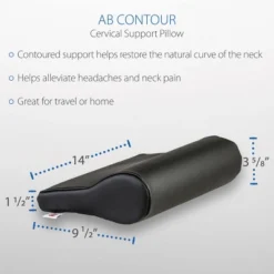 Core Products AB Contour Cervical Support Pillow, Black Vinyl -Cozy Bedding Home GUEST 06645ccf 52b9 4160 a511 94a9f625eeb7