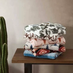 Wrangler 50"x70" Plains Creek Throw Blanket Orange -Cozy Bedding Home GUEST 066ef11a dcdf 4080 a2b8 e20442cfb860