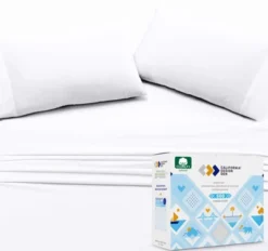 Luxury 500 Thread Count Bed Sheets Set - 100% Cotton Sateen Sheets Set, Soft, Cool & Breathable, Deep Pocket By California Design Den -Cozy Bedding Home GUEST 0728c587 823f 4c05 8088 e40e7d25534e