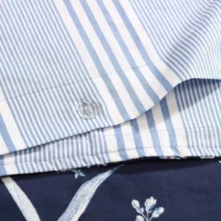 Laura Ashley 5pc Twin Branch Toile 100% Cotton Duvet Cover Bonus Set Blue -Cozy Bedding Home GUEST 07df4464 6dcc 4fed b370 9577a805bd0e