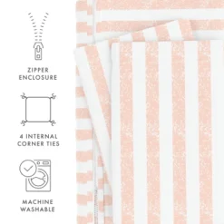 Stripe Pattern Premium Ultra Soft Duvet Cover Set, Easy Care - Becky Cameron (Shams Included) 17 Stripe Pattern Premium Ultra Soft Duvet Cover Set, Easy Care - Becky Cameron (Shams Included) -Cozy Bedding Home GUEST 09070f88 06eb 4709 899a bba1c11c1831