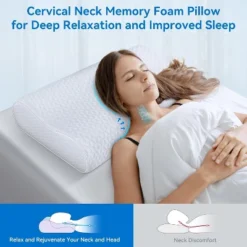 FAPO Cervical Neck Pillow Queen Size - Sandwich Dynamic Memory Foam Pillow For Sleeping, Adjustable Contour Ergonomic Orthopedic Cooling Pillow 11 FAPO Cervical Neck Pillow Queen Size - Sandwich Dynamic Memory Foam Pillow For Sleeping, Adjustable Contour Ergonomic Orthopedic Cooling Pillow -Cozy Bedding Home GUEST 0b3bbe6e 5fd1 495f 89c9 8f82c6da396a