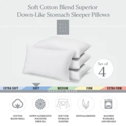 Ella Jayne Superior Cotton Blend Shell Down Alternative Pillow