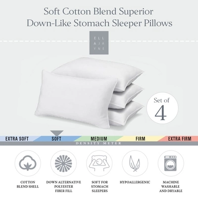 Ella Jayne Superior Cotton Blend Shell Down Alternative Pillow 3 Ella Jayne Superior Cotton Blend Shell Down Alternative Pillow