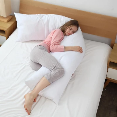 Cheer Collection Down Alternative 15" X 100" Extra Long Body Pillow With Zippered Cover 3 Cheer Collection Down Alternative 15" X 100" Extra Long Body Pillow With Zippered Cover