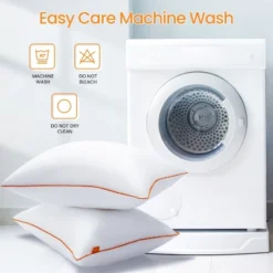 Gulches King Size Bed Pillows Set Of 2 - White, Luxury Hotel Quality, Fluffy, Cervical Support (For Back/Side/Stomach Sleepers) -Cozy Bedding Home GUEST 0cb2d731 1c2a 44cf ad3a 149e2561f3ab