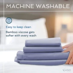 Hotel Sheets Direct Rayon Made From Bamboo Fiber Cooling Moisture Wicking 4 Piece Sheet Set With Standard Pillowcases, Queen, Mellow Yellow -Cozy Bedding Home GUEST 0d9c3f0f 690e 467f bc53 47e9534ea7ba