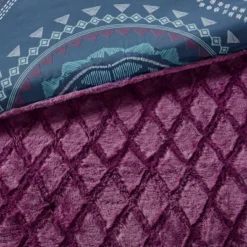 Blair Full/Queen 3pc Reversible Comforter Mini Set Navy/Purple -Cozy Bedding Home GUEST 0e6dc2d7 5bf0 4a2a 8a5e 5feac0fb3a91