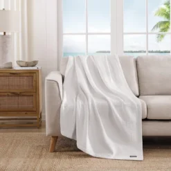 Tommy Bahama Bamboo Woven White King Blanket -Cozy Bedding Home GUEST 0e7db621 bfd6 4255 810f 4122f4836fd2