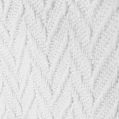 Bed Blanket | Soft 100% Cotton | Herringbone Design | All-Season Thermal Layering By California Design Den - White, King (106" X 94")