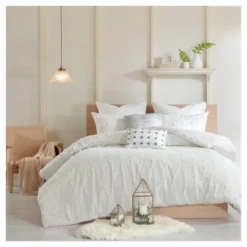 Urban Habitat Kay Cotton Jacquard Duvet Cover Set