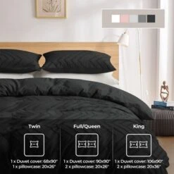 Peace Nest Wave Clipped Duvet Cover Set With Zipper Closure -Cozy Bedding Home GUEST 1437b2b7 457c 4d05 b291 133c941135c7