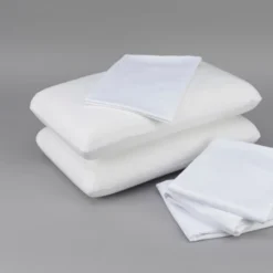 FONTOI Bedding Bundle Queen: Memory Foam Pillows, Sheet Set, Mattress Protector, White, 60"*16"*80"