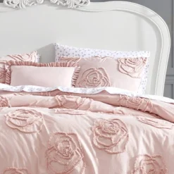 Rambling Rose Duvet Cover Bonus Set Pink - Betseyville