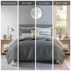 Gulches 8 Piece Printed Seersucker Comforter And Quilt Set Collection Yellow Full/Queen -Cozy Bedding Home GUEST 17ae75f4 07e3 4302 b75d de1186d63845