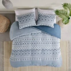 Ink+Ivy 3pc Dora Organic Cotton Chambray Comforter Set Blue -Cozy Bedding Home GUEST 17ee021a a787 43db 8ab0 7405db08640c