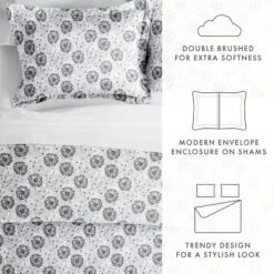 Paisley, Damask & Soft Farmhouse Prints Duvet Cover Set, Ultra Soft, Easy Care - Becky Cameron (3 Piece Set) -Cozy Bedding Home GUEST 19437a4d 2694 450c 8d4a 8fe74c500f8e