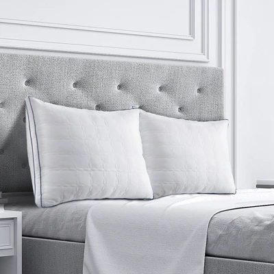 Gulches Queen Size 2 Pack Bed Pillows - White, Soft Down Alternative Fill, Breathable Microfiber, Hypo-Allergenic, 42x75cm 3 Gulches Queen Size 2 Pack Bed Pillows - White, Soft Down Alternative Fill, Breathable Microfiber, Hypo-Allergenic, 42x75cm