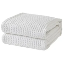 Market & Place 100% Cotton Waffle Weave Bed Blanket -Cozy Bedding Home GUEST 1ec894fa b915 4699 b432 cdd9f4743aed