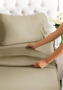 4 Piece 100% Cotton 400 Thread Count Sheet Set - CGK Linens -Cozy Bedding Home GUEST 20b0f1f6 7da2 453b 8acc 5de1f2cb6468