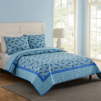 Vera Bradley Turtle Dream Quilt Bedding Set Blue 4 Vera Bradley Turtle Dream Quilt Bedding Set Blue - Image 2