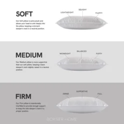 Firm 700 Fill Power Luxury White Duck Down RDS Certified Machine Washable White Bed Pillow | BOKSER HOME -Cozy Bedding Home GUEST 21b7fc75 9380 4d16 900a 5501e807c4d6