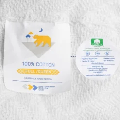 Bed Blanket | Soft 100% Cotton | Herringbone Design | All-Season Thermal Layering By California Design Den - White, King (106" X 94") -Cozy Bedding Home GUEST 22454342 fe56 4ad8 bc3c 85a899bdcee7