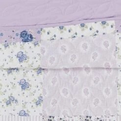 Elissa Patchwork Quilt Set Purple/White - Cannon -Cozy Bedding Home GUEST 23853484 2835 4ede bc0d 7789a89bc1c8
