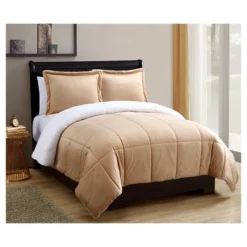VCNY Micro Mink Faux Shearling Comforter Set