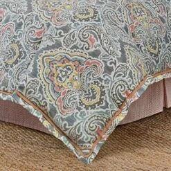 4pc Queen Artisanal Reversible Comforter Set Mineral - Waverly -Cozy Bedding Home GUEST 2bcd3bd7 f08f 44fb 8647 59194f33b9c8