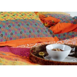3pc Royal Empire Cotton Duvet Cover Set Tangerine - Lush Décor -Cozy Bedding Home GUEST 2f828a87 0b24 4d16 9d9b 893490c9fe74