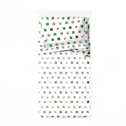 Saturday Park Minecraft Iconic 100% Organic Cotton Bed Set -Cozy Bedding Home GUEST 2fe19502 e5eb 48cf bf9a f14bddc195d8