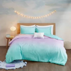 Dazzle Metallic Glitter Printed Reversible Duvet Cover Set Aqua -Cozy Bedding Home GUEST 3053a7b6 c0d0 4946 bddc 77edac39495d