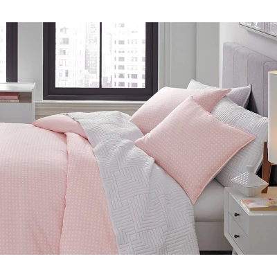 Full/Queen Penelope Duvet Cover Set Pink - City Scene 5 Full/Queen Penelope Duvet Cover Set Pink - City Scene - Image 3