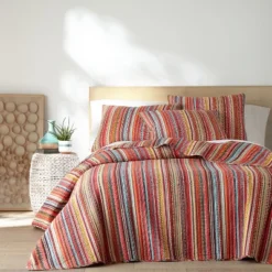 Uluru Stripe Quilt And Pillow Sham Set - Levtex Home -Cozy Bedding Home GUEST 337e26ec a5cf 438b b574 95d9981e4fba
