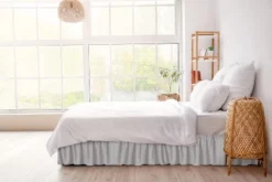 Ruffled Elastic Wrap Around Bedskirt 15 Inch Drop - CGK Linens -Cozy Bedding Home GUEST 3421c7c3 cbbc 4adf b7fe 61295b890c73