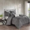 8pc Jaine Comforter Set Gray