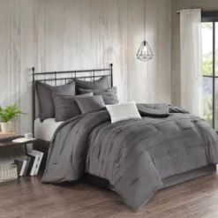 8pc Jaine Comforter Set Gray