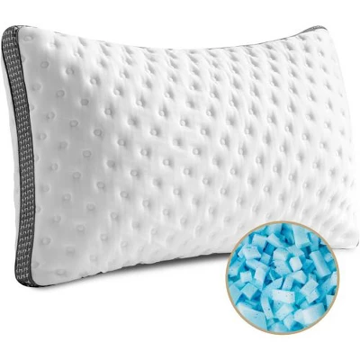 Cooling Pillow Queen Size 1 Pack, Cooling Gel Memory Foam Bed Pillow, Medium Firm Pillow For Sleeping, Cooling & Smooth Washable Cover 4 Cooling Pillow Queen Size 1 Pack, Cooling Gel Memory Foam Bed Pillow, Medium Firm Pillow For Sleeping, Cooling & Smooth Washable Cover - Image 2