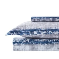 Southshore Fine Living Abstraction 100% Cotton 300 Thread-Count Sateen Extra-Deep Pocket Sheet Set -Cozy Bedding Home GUEST 3af67be3 901c 446e 8674 24263dafae1f