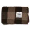 Minus33 Merino Wool M33 - Camp Throw Blanket White Mountain Woolen Brown And Tan Plaid