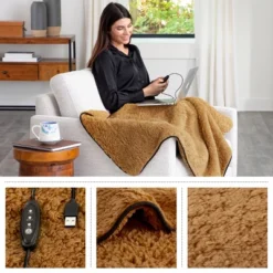 Heated Blanket 2-Pack - USB-Powered Fleece Throw Blankets For Travel, Home, Office, Or Camping - Winter Car Accessories By Stalwart (Brown) 16 Heated Blanket 2-Pack - USB-Powered Fleece Throw Blankets For Travel, Home, Office, Or Camping - Winter Car Accessories By Stalwart (Brown) -Cozy Bedding Home GUEST 3fa56d30 c2ad 4ce3 b254 81e2ea935a14