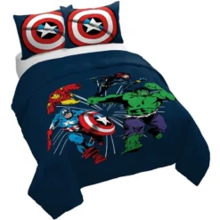 Saturday Park Marvel Comics Avengers Invincible 100% Organic Cotton Duvet Cover & Sham Set -Cozy Bedding Home GUEST 3fc86e7a 05a8 4baf aa8f 268a38284c90