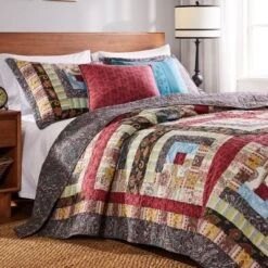 Colorado Lodge Quilt Set 5-Piece Multicolor By Greenland Home Fashions -Cozy Bedding Home GUEST 41661f26 08be 4372 8c79 4841965fdda5
